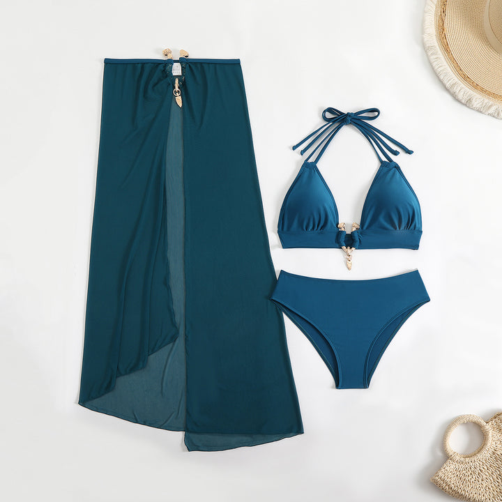 Dame Bikini-sæt med elegant indpakningsskørt og moderne udsmykninger Stilla