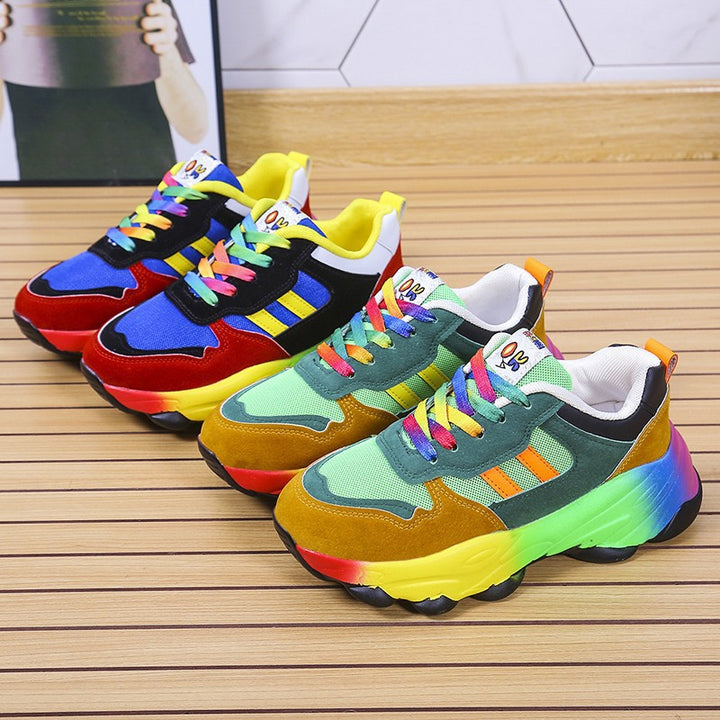 Damer Trendy Chunky-sneakers med flerfarvet overdel og komfortabel indersål Stilla
