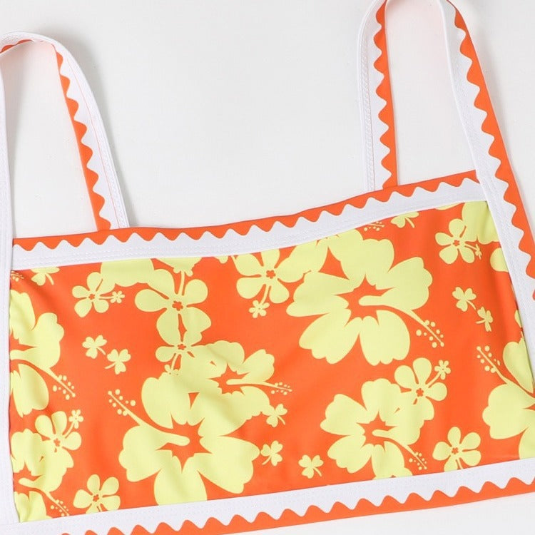 Dame bikini-sæt med blomsterdesign og trendy stropdetaljer Skovae