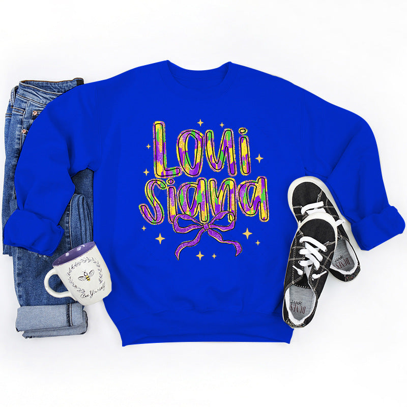 Kvinders sweatshirt med kreativ skrift og blødt inderskud Stilla