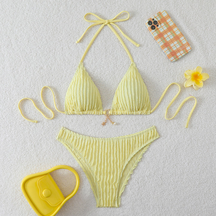 Damer Triangel-Bikini med struktureret design Skovae