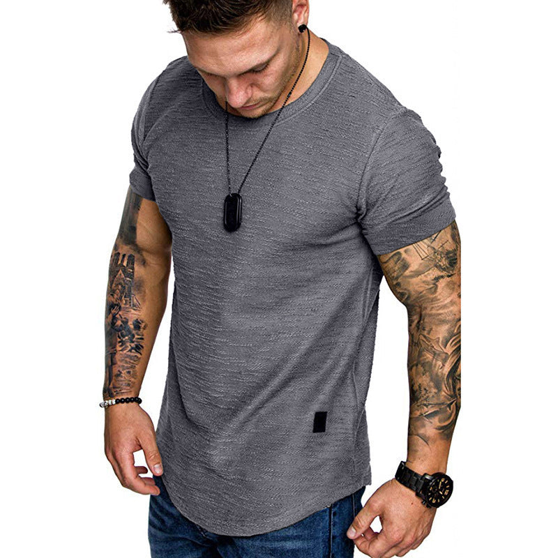 Herrer fashion T-shirt med struktureret stof og asymmetrisk søm Stilla