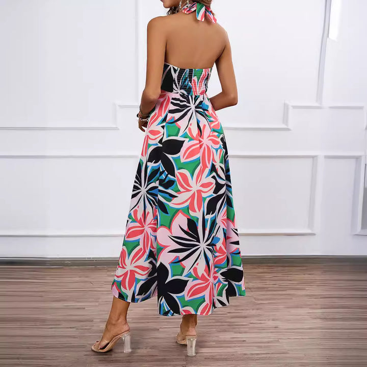 Kvinders maxikjole med off-shoulder design og blomstermønster Stilla