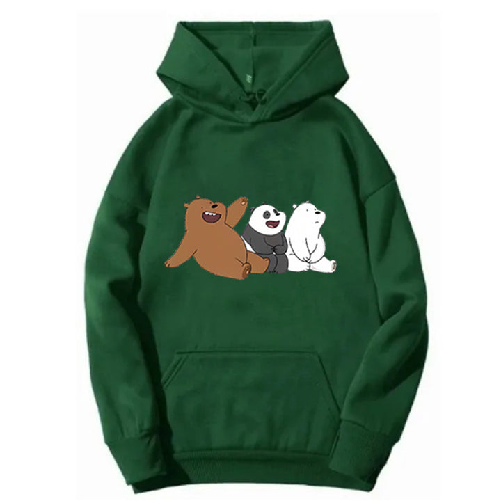 Dame hoodie med humoristisk dyremotiv Skovae