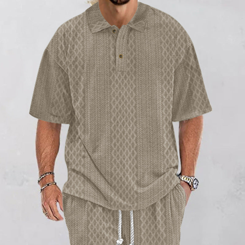 Herren polo shirt med struktureret design Stilla