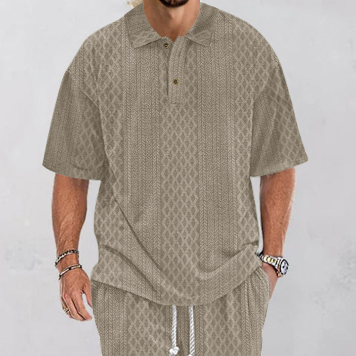 Herren polo shirt med struktureret design Stilla