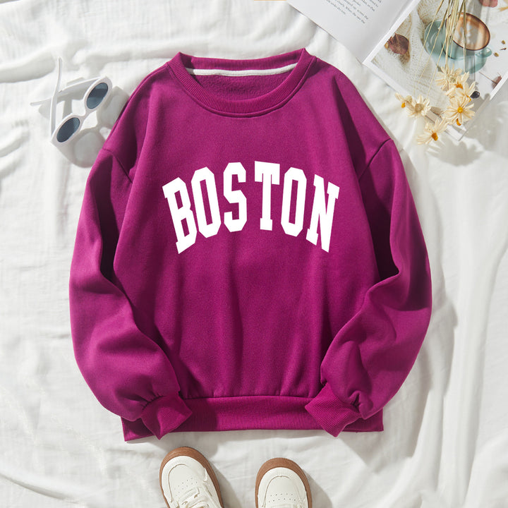 Kvinder casual sweatshirt med Boston print Skovae