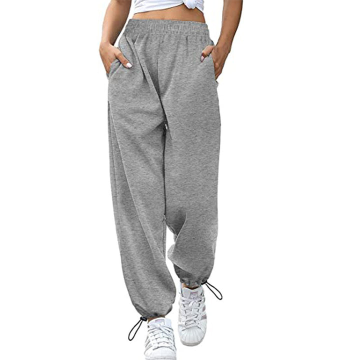 Dame bred joggebukser med elastisk linning og praktiske lommer Stilla
