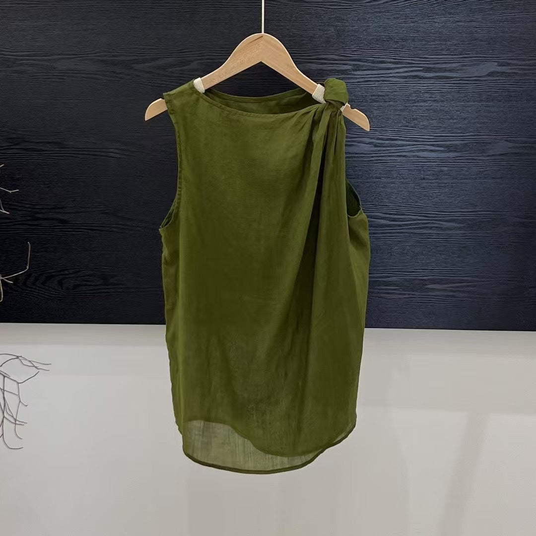 Femme Elegante Asymmetrisk Tanktop Stilla