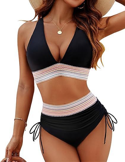 Damer højtsiddende bikini med elastisk design Skovae