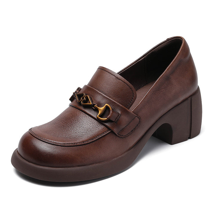 Dame Chunky Blokhæle Slipper med dekorativ accent Stilla