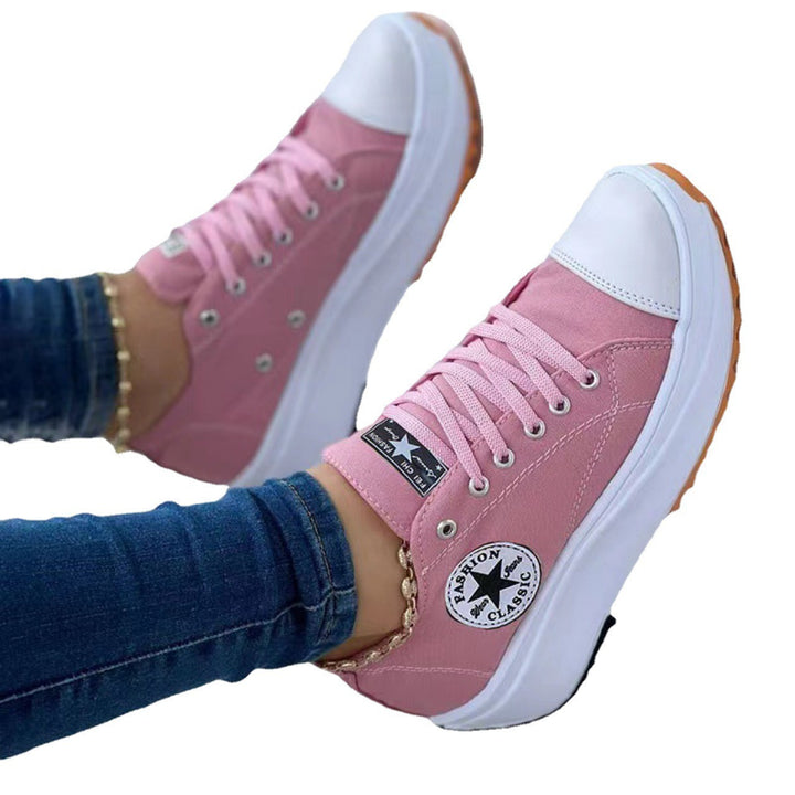 Dame mode sneakers med lysende såler og robust overdel Stilla