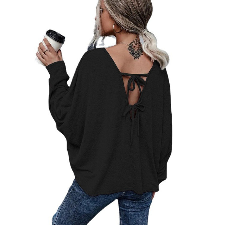 Damer Løs Oversized Langærmet T-shirt med bred pasform Stilla