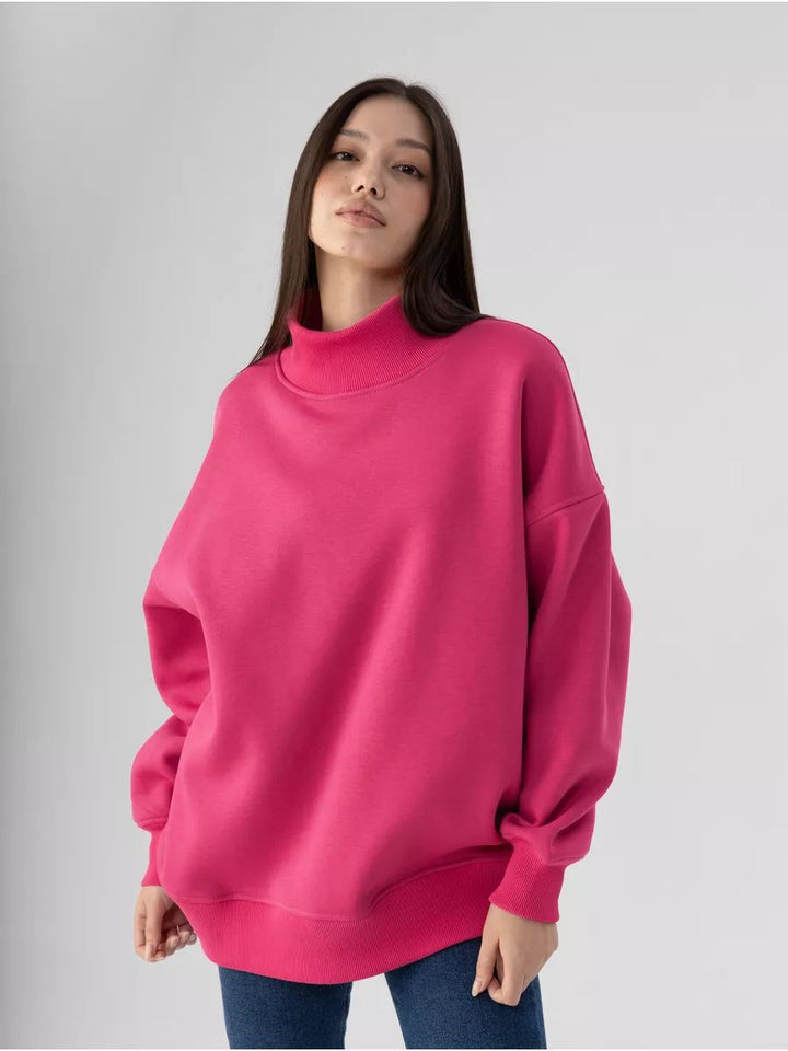 Dame Oversized Rullekrave-Trøje i hyggeligt materiale med moderne snit Stilla