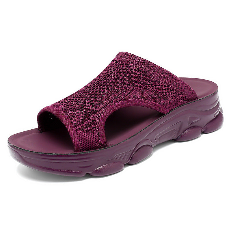 Femme Open-Toe Strik-Sandaler med polstret sål Stilla