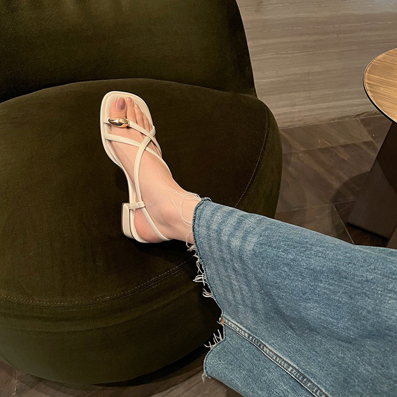 Dame elegante blokhæl Slingback sandaler Stilla