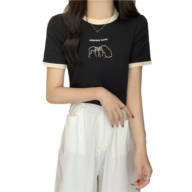 Femme Casual Grafik T-shirt med legende weekenddesign Stilla