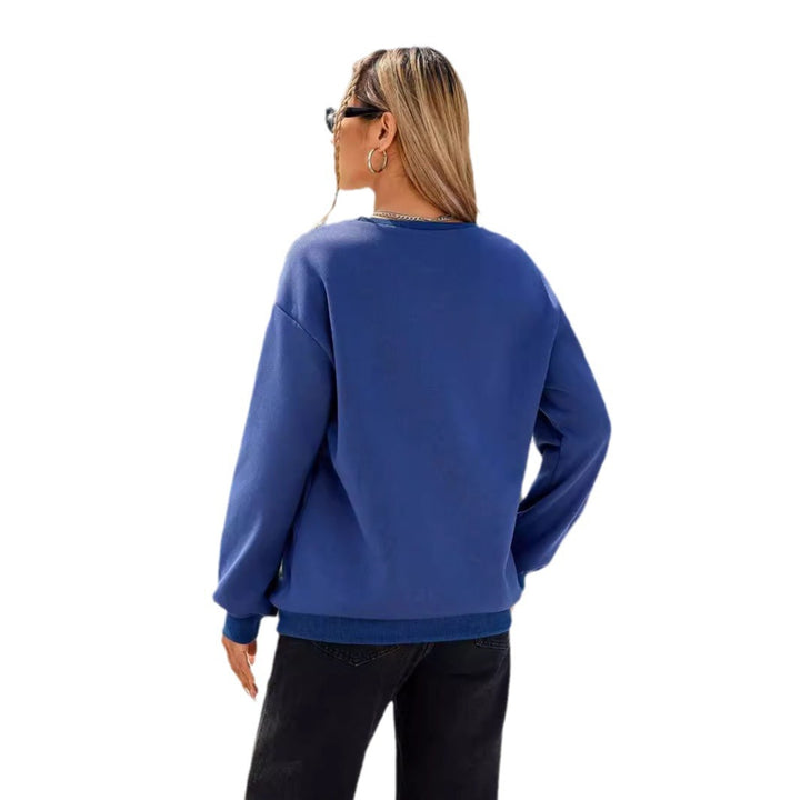 Kvinders sweatshirt med kunstnerisk tekst og afslappet pasform Stilla