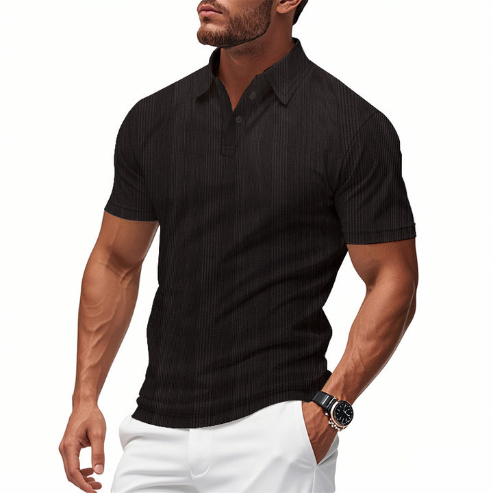 Herrer polo shirt med struktureret design og moderne pasform Stilla