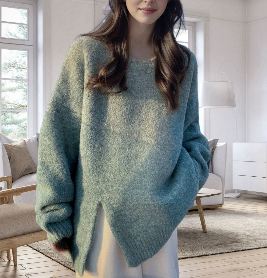 Damer afslappet oversized sweater med sidelidsdesign Stilla