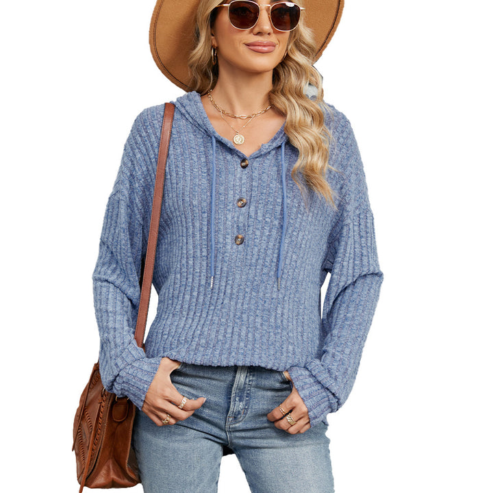 Femme Hætte-Ribstrikpullover Stilla