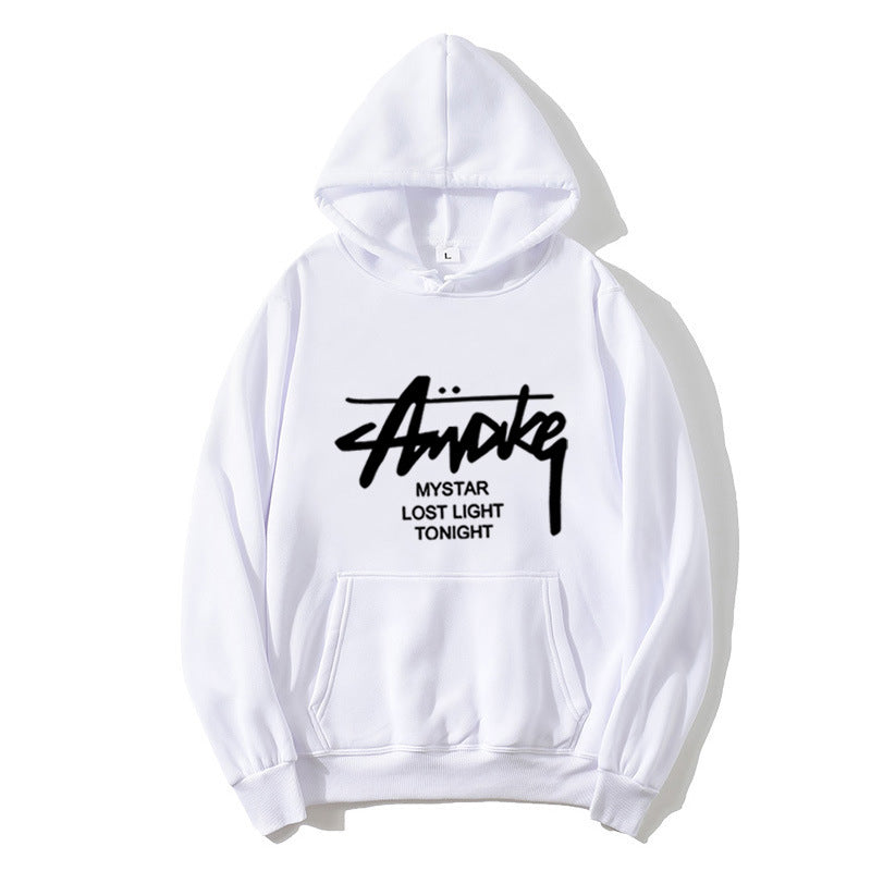 Damer hoodie med moderne skrift Skovae