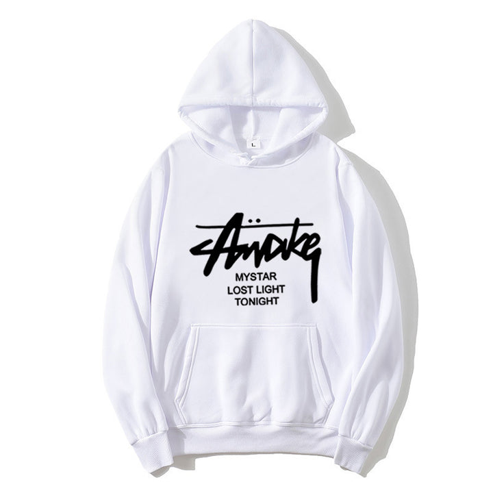 Damer hoodie med moderne skrift Skovae