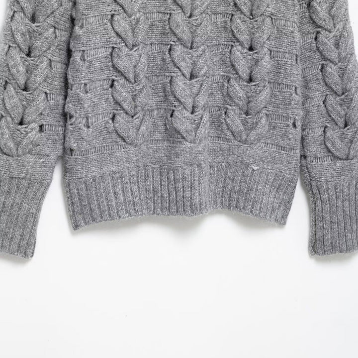 Femme Chunky Kabel Strikpullover Stilla