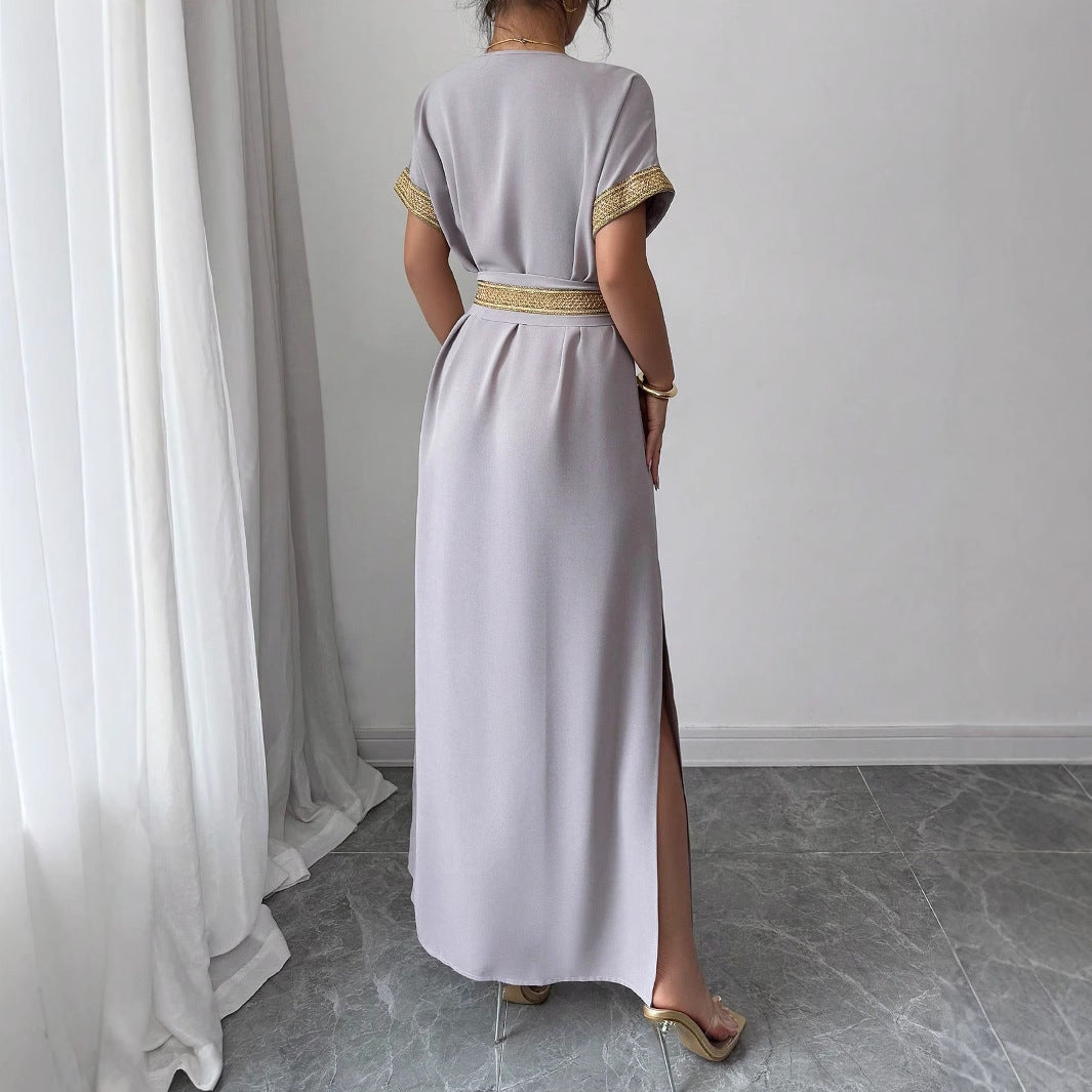 Dame Elegant Maxikjole med bæltetaske Stilla