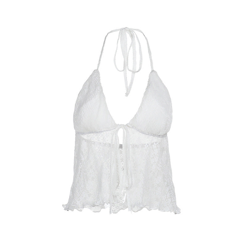 Dame Spids Overlay Crop Top Stilla