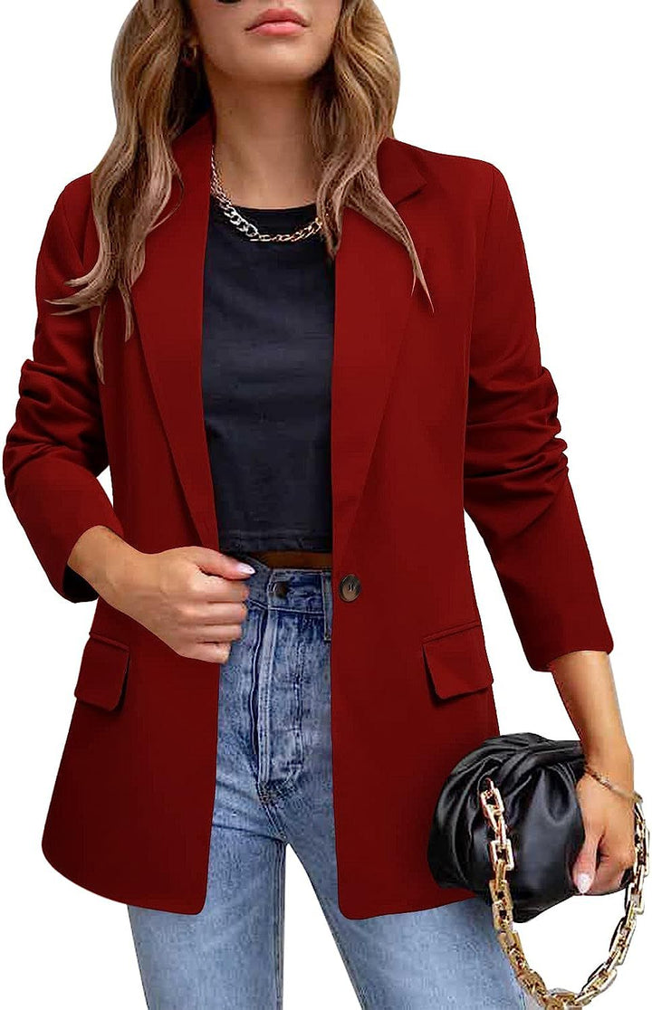 Dame trendy blazer med figursyet snit og store lommer Stilla