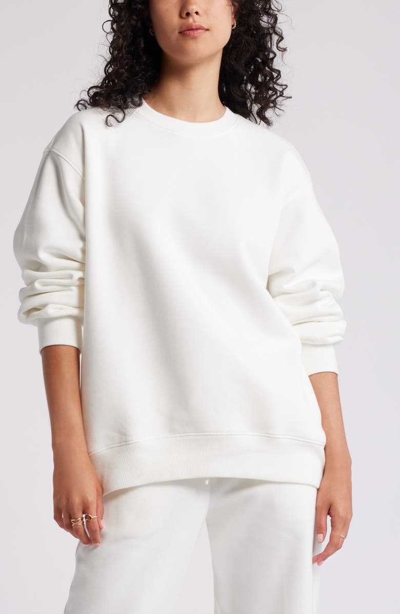 Dame afslappet sweatshirt med klassisk rund halsudskæring Stilla