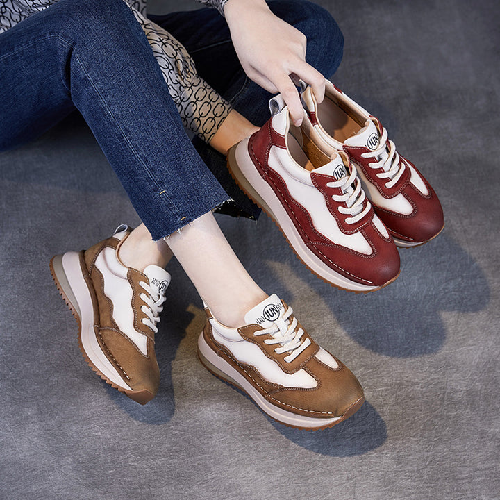 Kvinder Fritid Læder Walking Sneakers Stilla