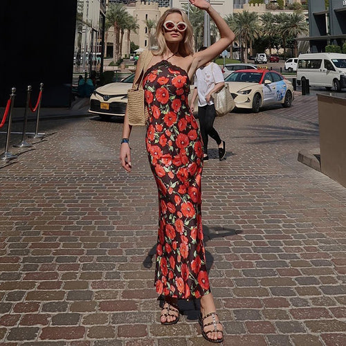 Dame Floral Maxi Kjole Stilla 1751522050