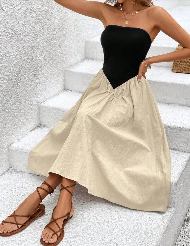 Dame Maxiklæde med off-shoulder overdel og flowy skørt Stilla