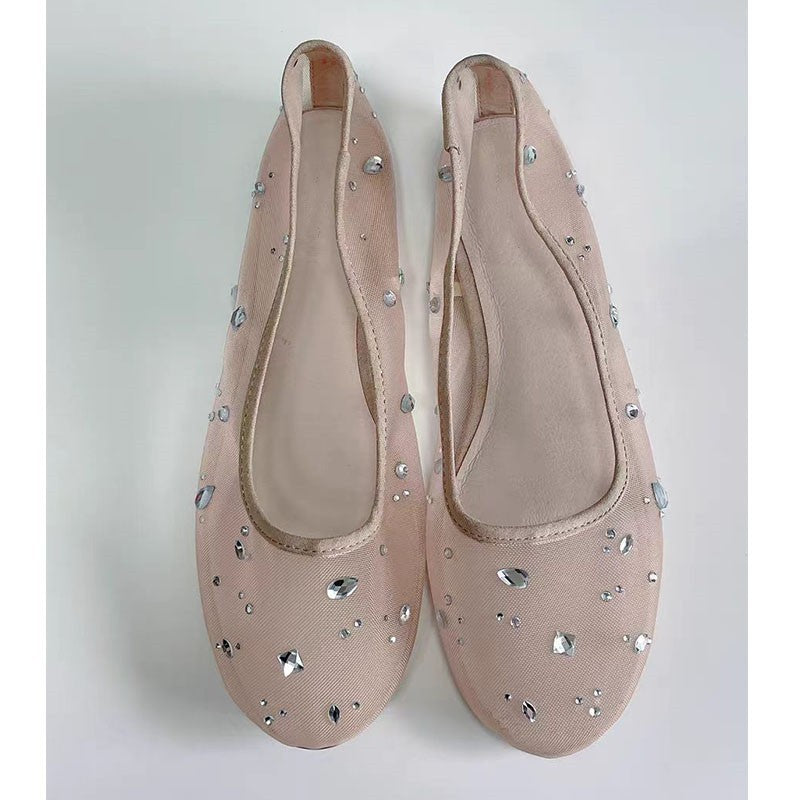 Femme Chic Dekoreret Transparent Ballerina-Flade Stilla