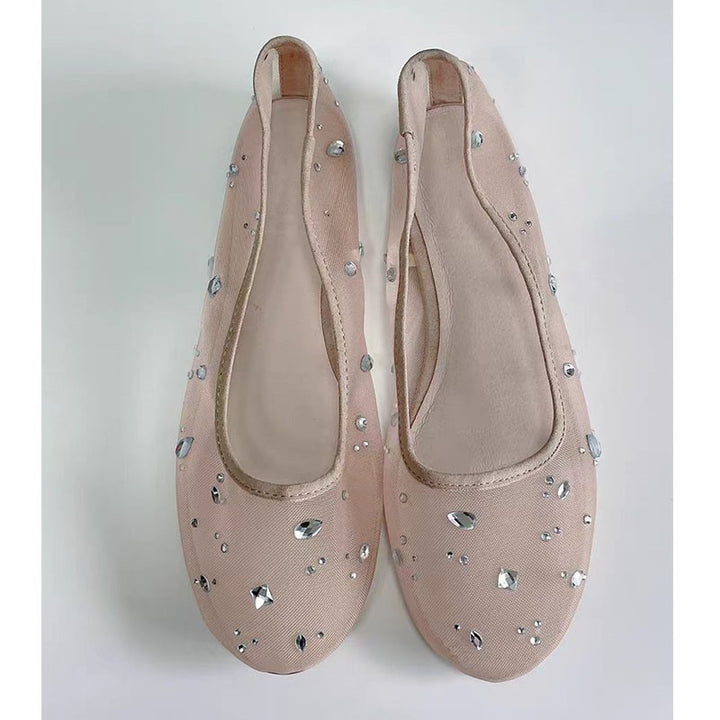 Femme Chic Dekoreret Transparent Ballerina-Flade Stilla