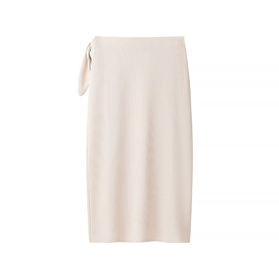 Dame nederdel med sideknude og elegant drapering Stilla
