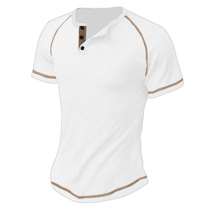 Herrer Fashion Henley T-shirt med kontrasterende accenter Stilla