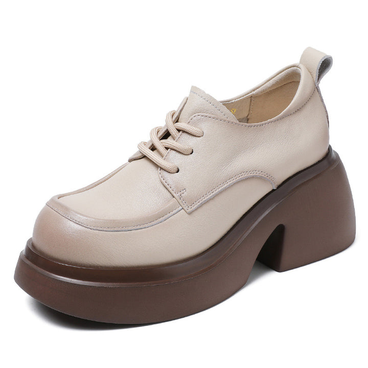 Femme Chunky Platform Oxfords med unikt design Stilla