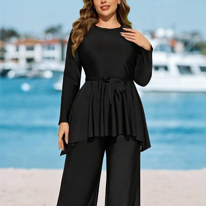 Dame elegant Two-Piece Jumpsuit med indpakningsdesign Skovae