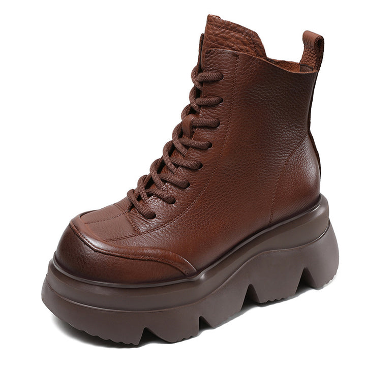 Femme Chunky High-Top Snørestøvler med forhøjet sål Stilla