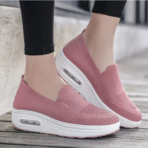 Dame Sporty Slip-On Sneakers med luftpolstring og åndbart overmateriale Stilla