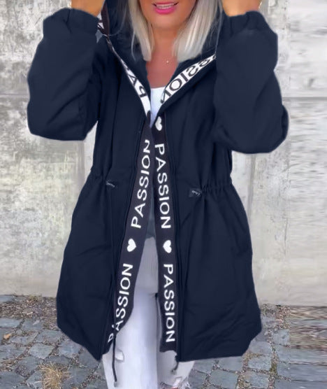 Kvinders utility jakke med bånd i taljen Stilla