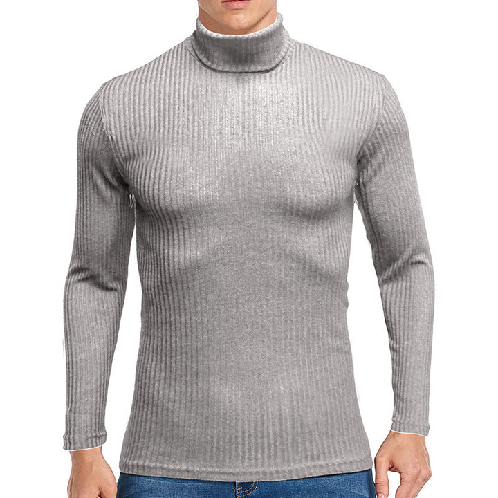 Herrer Langærmet rullekrave sweater i høj kvalitets ribstrik Stilla