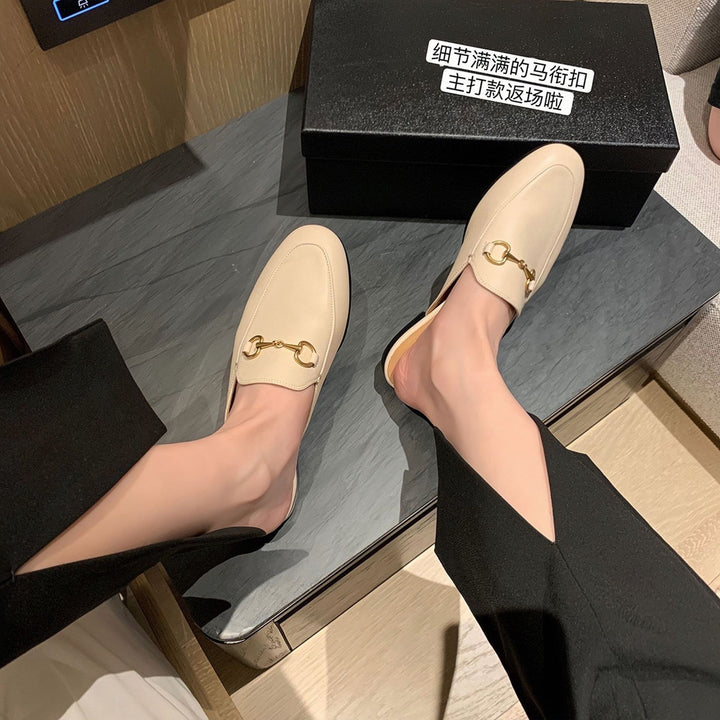 Dame Elegant Slip-On Mules med Guldfarve Stilla