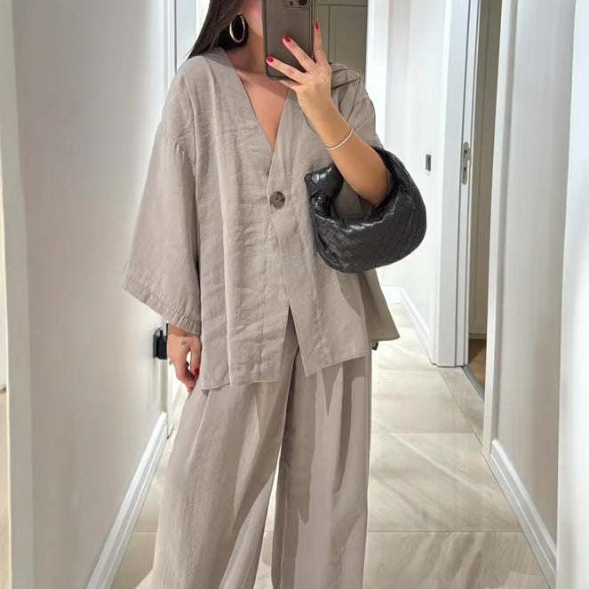 Dame Let og luftig Loungewear kombination med vid pasform Stilla
