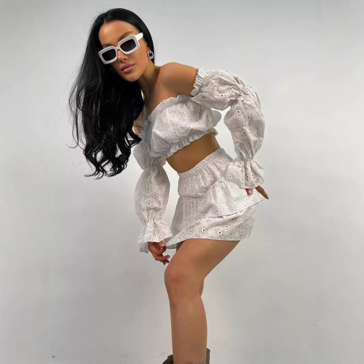 Dame top i lace Stilla