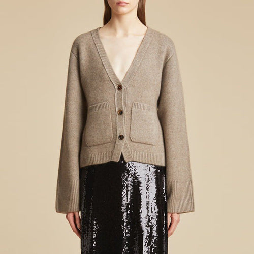 Kvinders Cozy Strik Cardigan med Overdimensionerede Ærmer Stilla
