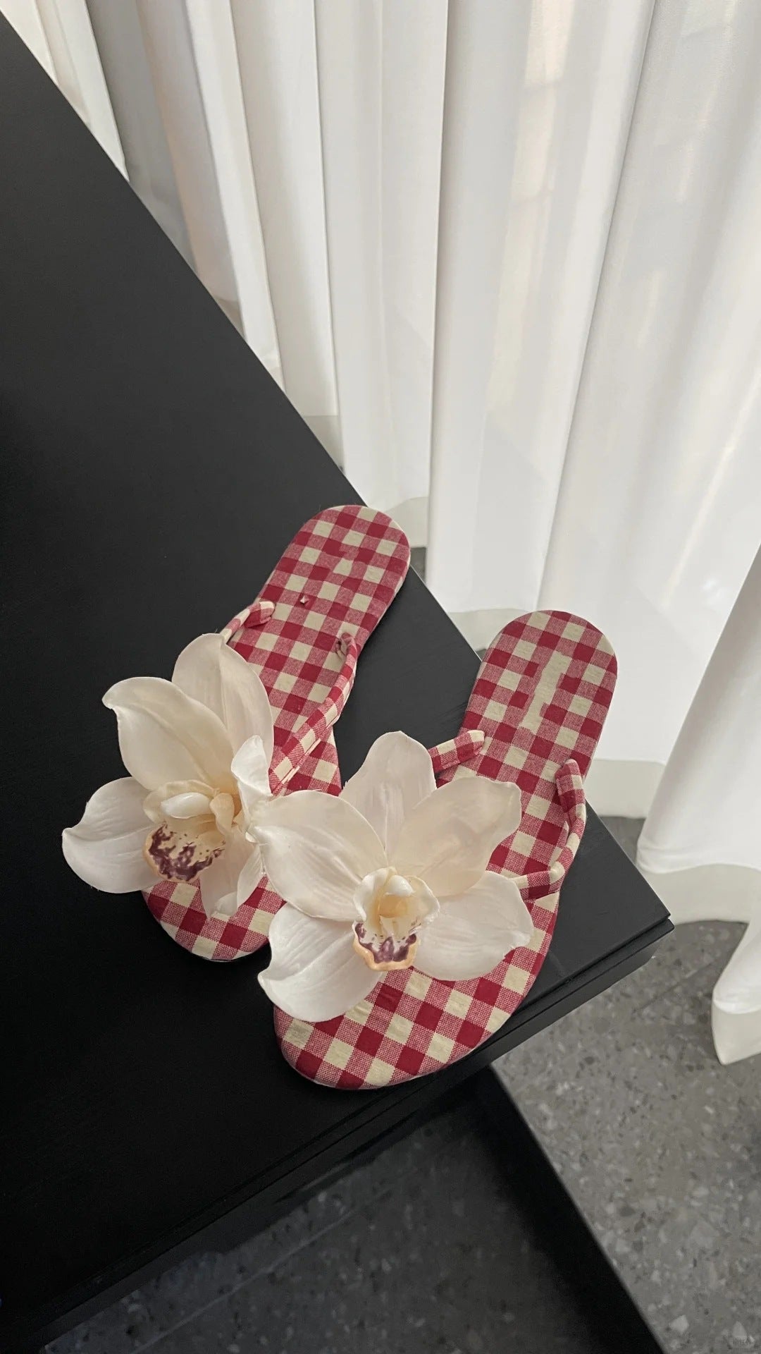 Dame blomstret dekorerede slides sandaler Stilla